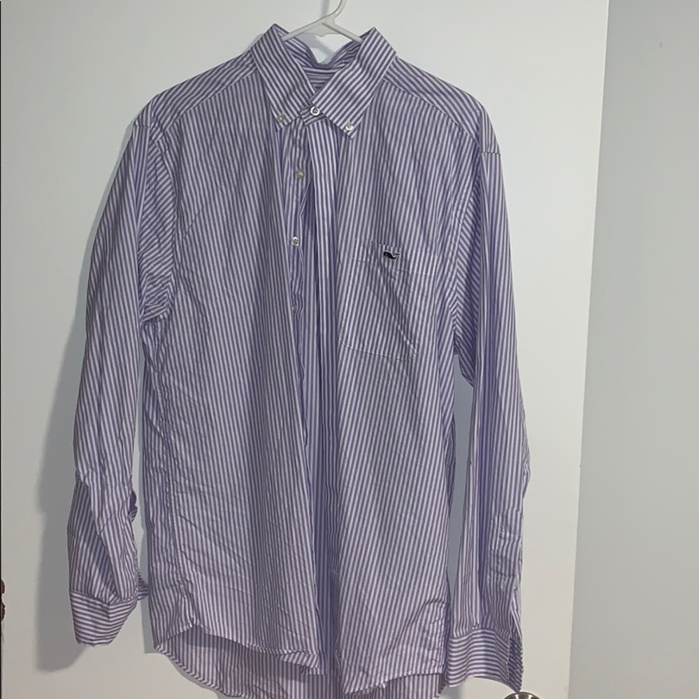 Purple Striped Vineyard Vines Button Down